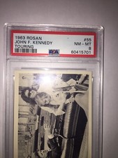 1963 ROSAN JOHN F KENNEDY #55 JFK Touring PSA 8 NM-MT picture