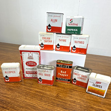 Tone's Schilling French's Pride of Szeged Vintage Spice Tin Lot of 11 picture