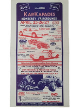 Vtg DUKES OF HAZZARD Poster Car Show 80s KARKAPADES Monterrey Motorsports RARE picture