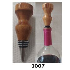 Exquisite Custom Hand-Turned Wood Bottle Stopper - For Wine, Oil, and More picture