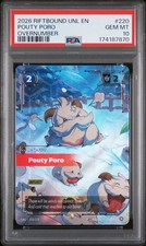 PSA 10 Pouty Poro 220 Overnumber Riftbound Unleashed Card Gem Mint picture