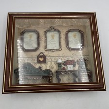 Vtg. 3 Photo Frame Shadow Box Victorian Diorama Mini Living Room picture