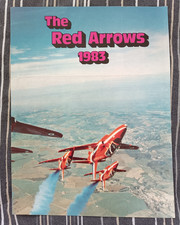THE RED ARROWS 1983 LEAFLET ROYAL AIR FORCE RAF AEROBATIC TEAM picture