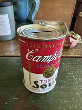 Vintage 1994 Campbell's 125th Anniversary Tomato Soup Can Piggy Bank picture