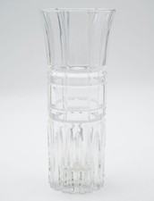 Vintage Clear Crystal Flared Vase 8
