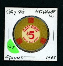 Classic $5.00 Gay 90's Las Vegas, Nevada Casino Chip picture