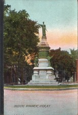 Vintage 1910 Soldiers Monument Utica NY Picture Postcard Rotograph picture