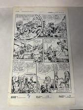 INDIANS #8 original comic book art 1951 LAST PG DEFEAT WHITE MAN PEACE TREATY picture