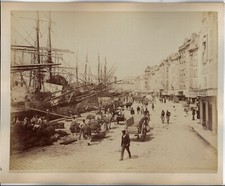 Marseille 2 photos 19th century France - - Quai du Vieux Port - General view picture