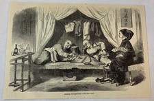 1877 magazine engraving ~ CHINESE OPIUM SMOKERS picture