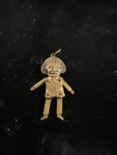 Vintage 1900s Jumping Jack Articulated Moveable Reversible Charm - RARE picture