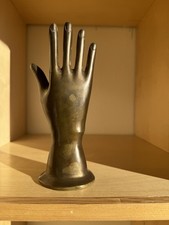 Vintage Hollywood Regency Brass Hand Figurine Jewelry Display Ring Holder picture