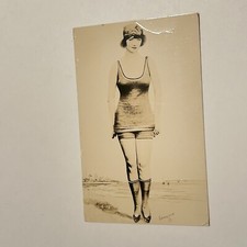Vtg 1920s Glamour Girl Sunshine Comedies Bathing Beauty Flapper Postcard RPPC picture