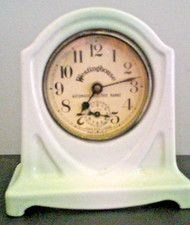 1920s Electric Art Deco Westinghouse Automatic Electric Range Clock Slight green picture