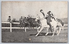YMCA Camp Boys Horseback Riding Lake Villa Illinois Lake County As-Is Postcard picture