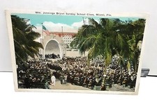 Vintage c 1920s Jennings Bryan Sunday School Class Miami Florida Postcard picture