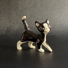 VTG HTF Hagen Renaker Papa Cat Black & White Miniature Porcelain Figurine #454 picture