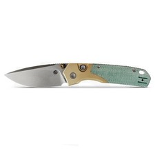 Vosteed Psyop Folding Knife 2.99 in Teal Norplex UltreX Micarta S35VN Drop Point picture