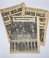 President Jimmy Carter Inauguration-Jan 1977 NY Daily News Newsday Newspaper-LOT picture