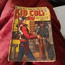 Kid Colt Outlaw #73 marvel atlas 1957 Comic Book two gun Western outlaw action picture
