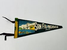 Vintage San Francisco Golden Gate Bridge Small Souvenir Felt Pennant picture