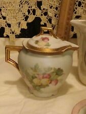 Antique Imperial PSL Austria porcelain covered syrup creamer Alma  gooseberries picture