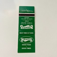 Baxter's Good Food Ontario Canada Vintage Matchbook Cover TMB87-2 picture