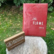 Vintage 1953 Moon Township Senior High School Red Yearbook The Flame Coraopolis picture