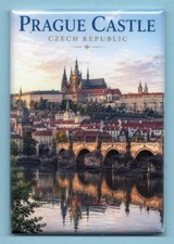 PRAGUE CASTLE *2X3 FRIDGE MAGNET* TRAVEL POSTER CZECH REPUBLIC FORTRESS SOUVENIR picture