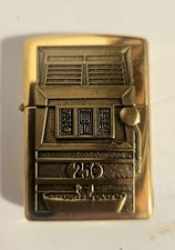 VTG RARE 1997 ZIPPO BRASS BARRETT SMYTHE SLOT MACHINE LIGHTER picture