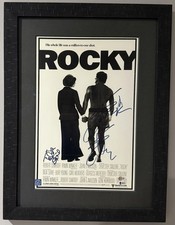SYLVESTER STALLONE & TALIA SHIRE SIGNED AUTOGRAPHED ROCKY POSTER 12x18 BECKETT picture