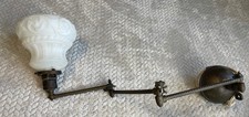 Rare Antique Brass Triple Swing Arm Swivel Lamp Sconce Faries Industrial Globe picture