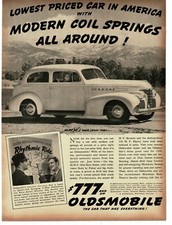 1939 Oldsmobile 60 Sixty 2-door Sedan Rhythmic Ride Vintage Print Ad picture