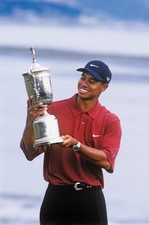 Tiger Woods Golf Champion Victory Trophy Celebration Photo Print Reprint picture