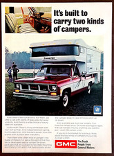 GMC Truck Camper 1971 Vintage Print Ad Wall Art picture