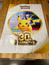 Pokémon Trading Card Game 30th Celebration Paper Poster Pikachu Mew Mewtwo picture