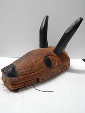 ANTIQUE c1890-1920s NW COAST ALASKA  INDIAN  ARTICULATED DEER MASK - XLNT picture