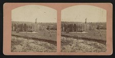 Andersonville Georgia 1868 Stockade at Andersonville Prison Stereo View picture
