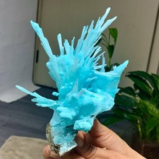 586G Natural blue texture stone crystal,Heteropolar of Chinese blue aragonite picture