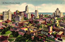 Toronto Canada Aerial View Postcard Posted Vintage picture