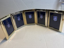 Vintage Lunt Silver Five-Panel Folding Picture Frame 3.5 X5 Per Panel. picture