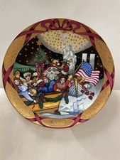 Bing & Grondahl 2000 Santa in New York Christmas Around World Plate B&G picture