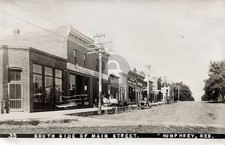 Humphrey NE Nebraska Main St Scene Saloon Stores 1911 RPPC Photo Postcard COPY picture