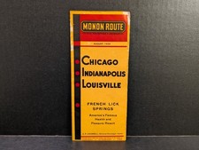 1939 Monon Route Railroad Timetable Chicago Indianpolis Louisville French Lick picture