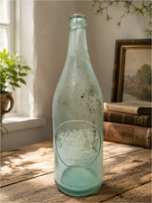 JAMES BUTLER Choice Groceries 28 Oz Blue Tinged Bottle C. 1882 New York Merchant picture
