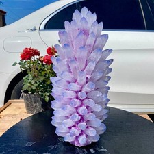 22LB New find purple Phantom Quartz Crystal Cluster mineral samples picture