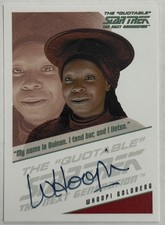 2014 RITTENHOUSE STAR TREK NEXT GENERATION QUOTABLE WHOOPI GOLDBERG GUINAN AUTO picture