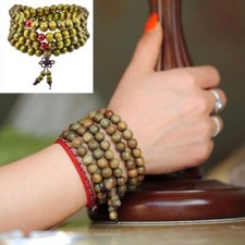 1PC Sandalwood Buddhist 108 Beads 8mm Mala Necklace Meditation Prayer Bracelet picture
