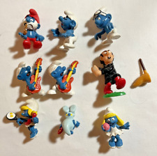 Vintage Smurfs Set Of 9. See All Pics One Needs Net Fixed picture
