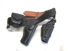 Vintage Don Hume B 101-32 Quick Release police Belt, Jordan gun holster + 1 READ picture